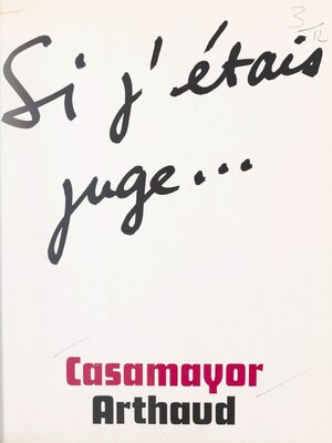 cover image of Si j'étais juge...